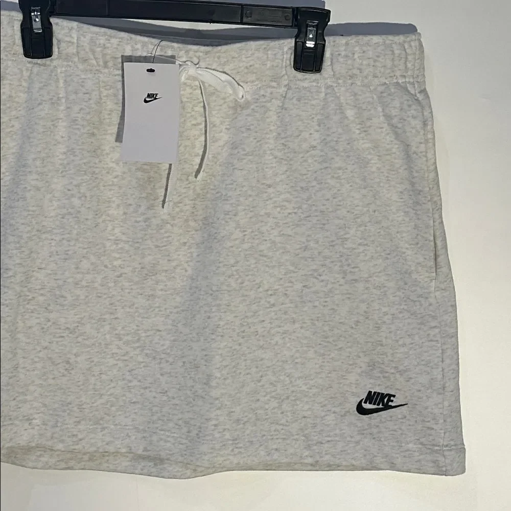 Nike Mid Rise Club Fleece Skirt NEW Birch Heather XL Athletic Skirt